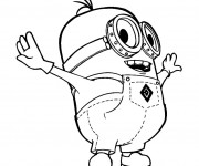 Coloriage et dessins gratuit Minion Kevin à imprimer