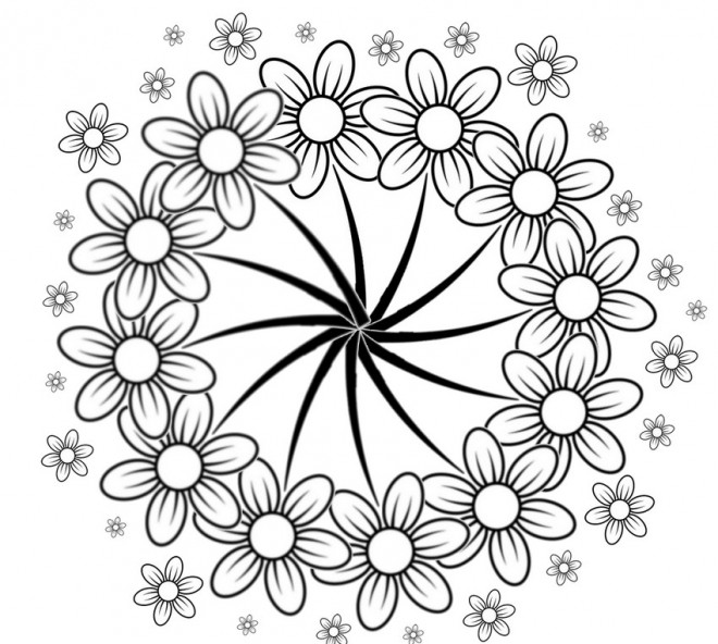 Image de Fleur Coloriage Adulte Fleurs A Imprimer
