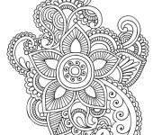 Coloriage Fleur artistique Adulte