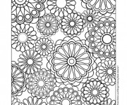 Coloriage et dessins gratuit Fleurs difficile stylisé à imprimer