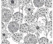 Coloriage Fleurs et Champs