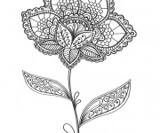 Coloriage Une Fleur artistique pour adulte