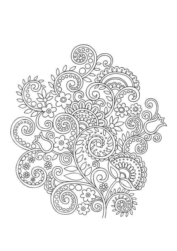 Coloriage Fleurs Créativement Dessiné