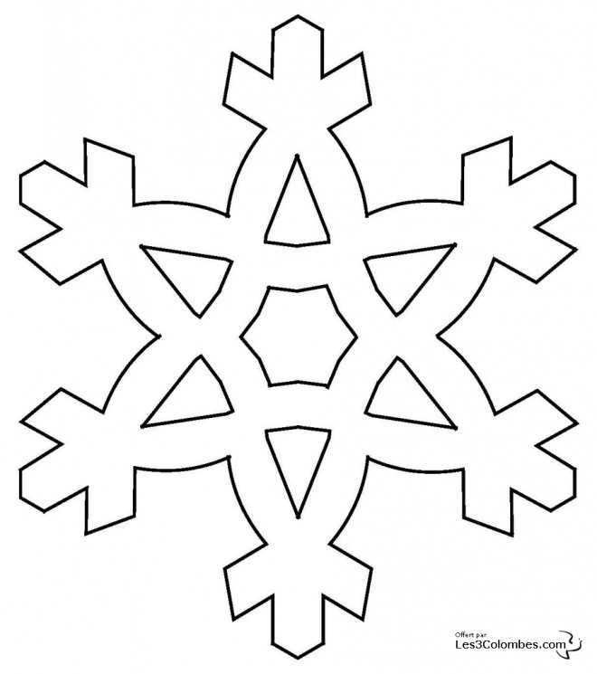 Coloriage Flocon De Neige à Découper