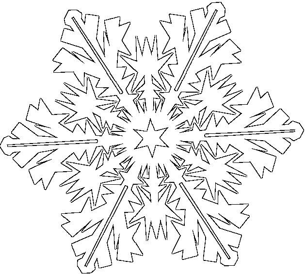 Coloriage Flocon De Neige Avec Style Dessin Gratuit à Imprimer