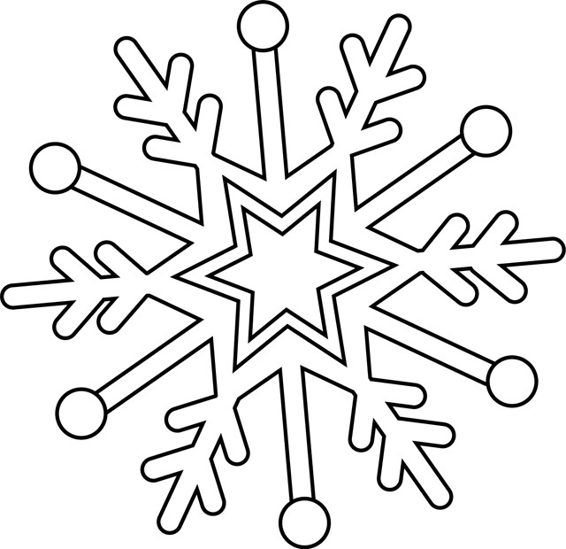 Coloriage Flocon de Neige 2 dessin gratuit à imprimer
