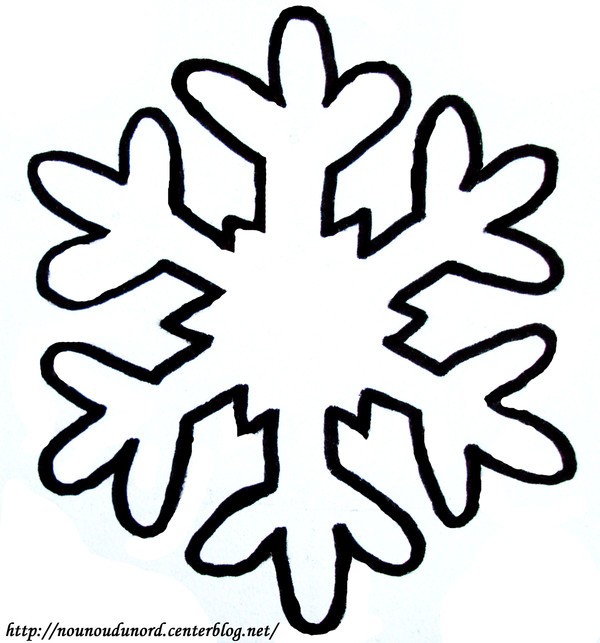 Coloriage Flocon de Neige 7 dessin gratuit à imprimer