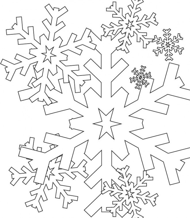 flocon de neige a colorier
