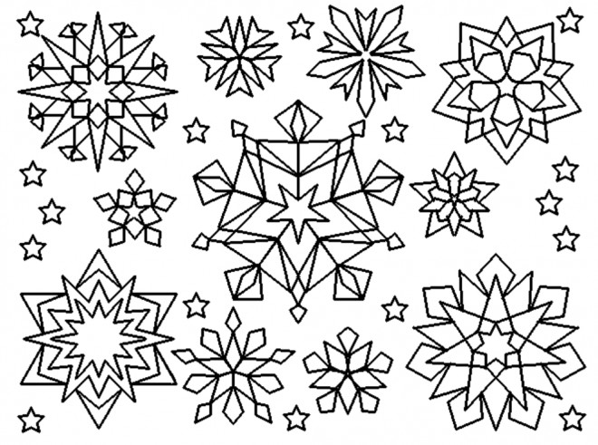flocons de neige en couleur