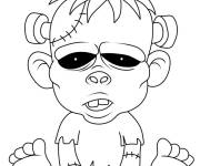 Coloriage B&eacute;b&eacute; Frankenstein &agrave; imprimer