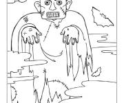 Coloriage Cadavre de Frankenstein