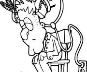 Coloriage et dessins gratuit Frankenstein a besoin de l'&eacute;lectricit&eacute; à imprimer