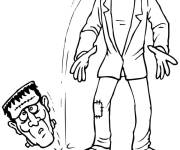 Coloriage Frankenstein a perdu sa t&ecirc;te