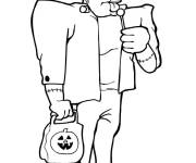 Coloriage Frankenstein adore les friandises