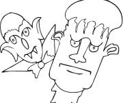 Coloriage Frankenstein avec Dracula