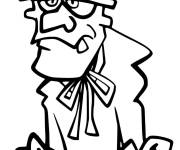 Coloriage et dessins gratuit Frankenstein avec le regard triste à imprimer