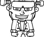 Coloriage et dessins gratuit Frankenstein chibi à imprimer