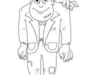 Coloriage Frankenstein debout facile