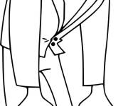 Coloriage et dessins gratuit Frankenstein effrayant à imprimer