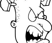 Coloriage et dessins gratuit Frankenstein en col&egrave;re à imprimer