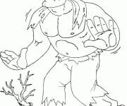 Coloriage Frankenstein en mode Hulk