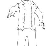 Coloriage Frankenstein en noir et blanc