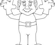 Coloriage et dessins gratuit Frankenstein essaie de vous effrayer à imprimer