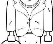 Coloriage Frankenstein pr&ecirc;t pour l'Halloween
