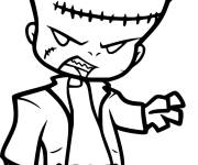 Coloriage Jeune personnage Frankenstein