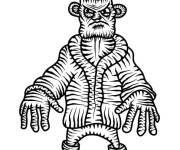 Coloriage Monstre Frankenstein avec des motifs