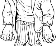 Coloriage Monstre Frankenstein r&eacute;aliste