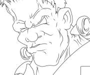 Coloriage T&ecirc;te du Frankenstein monstrueux
