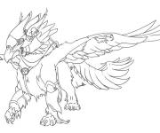 Coloriage Griffon adulte m&eacute;di&eacute;val