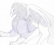 Coloriage Griffon au crayon