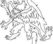 Coloriage et dessins gratuit Griffon cr&eacute;ature l&eacute;gendaire à imprimer