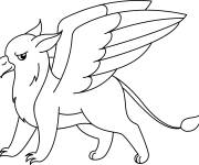 Coloriage et dessins gratuit Griffon de dessin anim&eacute; à imprimer