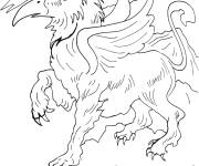 Coloriage Griffon en col&egrave;re