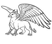 Coloriage Griffon fantastique