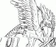 Coloriage Griffon fantastique au crayon