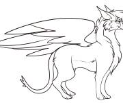 Coloriage et dessins gratuit Griffon l&eacute;gendaire à imprimer