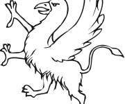 Coloriage Griffon m&eacute;di&eacute;val facile