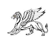Coloriage Griffon mythique stylis&eacute;