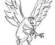 Coloriage et dessins gratuit Griffon ouvrant ses ailes à imprimer