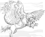 Coloriage Griffon r&eacute;aliste gratuit