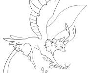 Coloriage Loup ail&eacute; l&eacute;gendaire