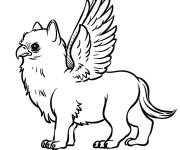 Coloriage Petit Griffon avec ailes