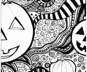 Coloriage Adulte Halloween complexe