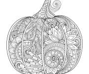 Coloriage et dessins gratuit Citrouille d'halloween zentangle à imprimer