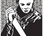 Coloriage et dessins gratuit Michael Myers Saga Halloween à imprimer