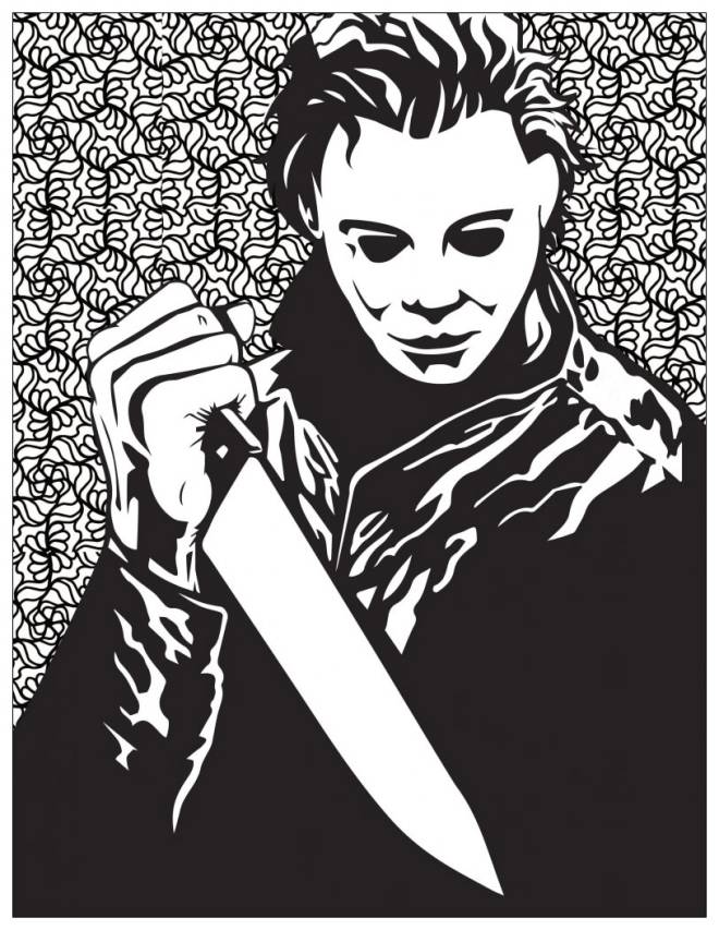 Coloriage et dessins gratuits Michael Myers Saga Halloween à imprimer